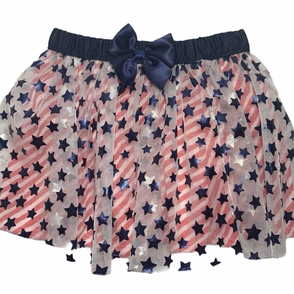 Little Girl unbranded  Size 2t Star Patterned Tulle Skirt with Bow